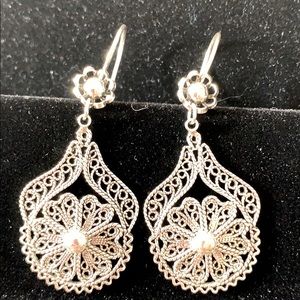 Vtg earrings 925 Sterling Silver  🌺 DGS Turkey